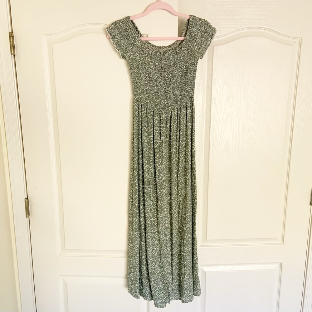 Floerns women’s floral print off shoulder split long A line dress Size Medium